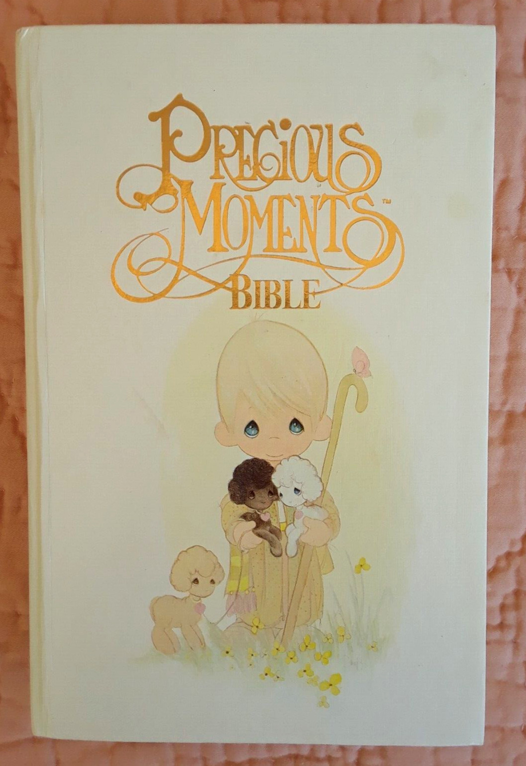 Precious Moments Bible Catholic Edition 1270 Illustrated Gold Stamped 1979