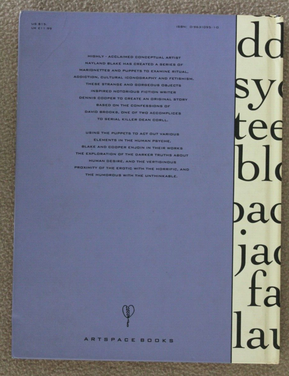 Jerk by Dennis Cooper (1993, Hardcover) First Edition like new