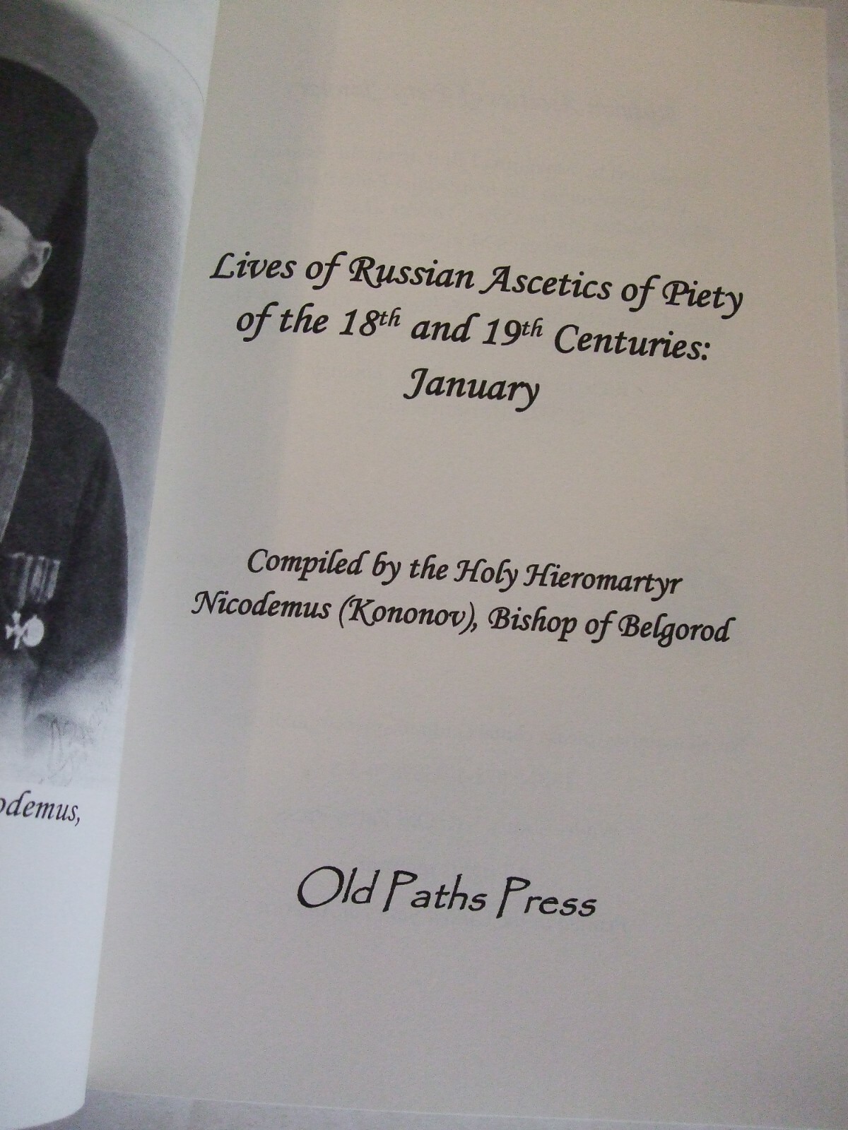Russian Ascetics of Piety of the 18th and 19th Centuries: January.