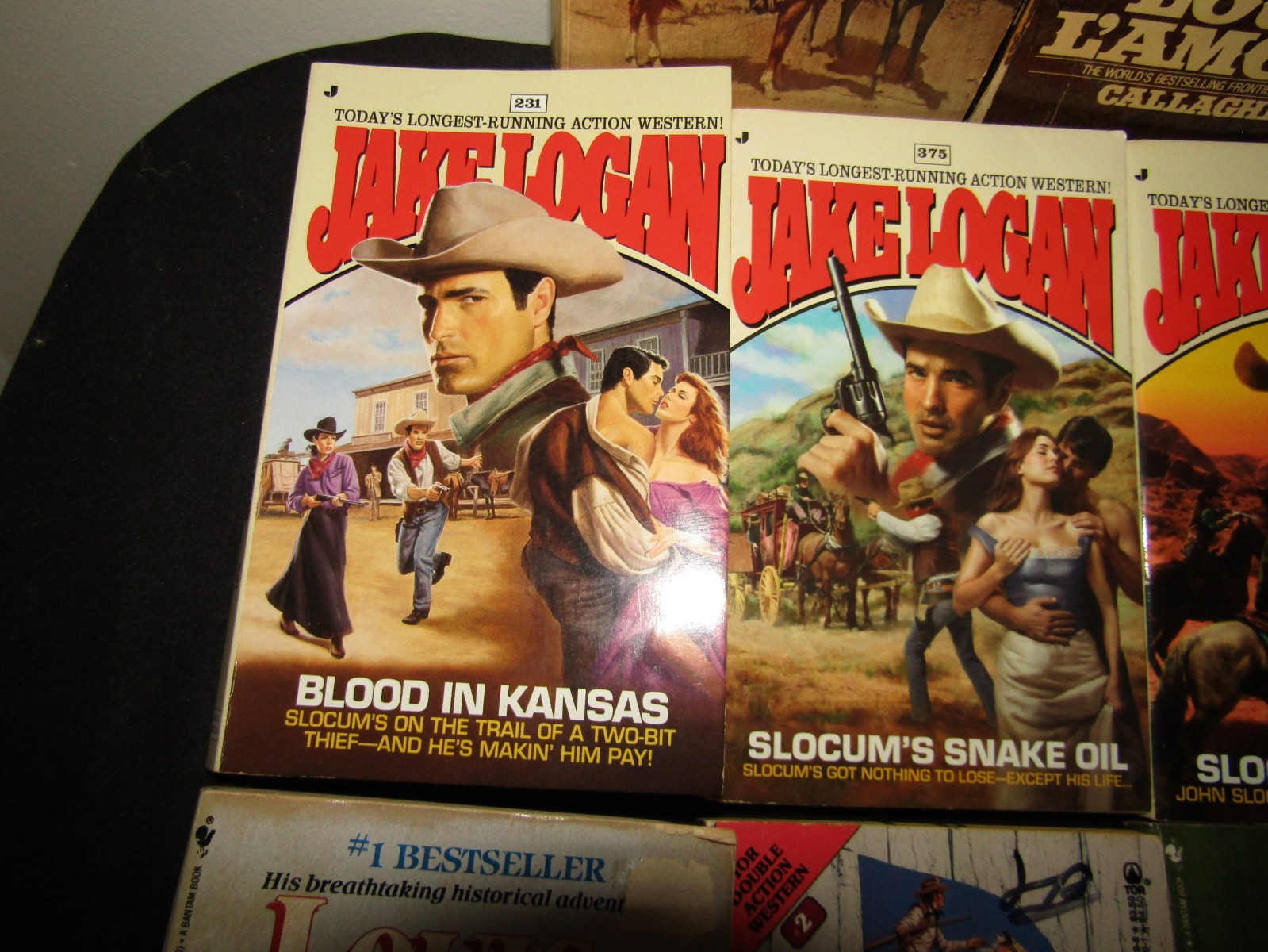 Lot Of 13 Paperback Books Western Louis L’Amour Early Sackett w Slocum Zane Grey