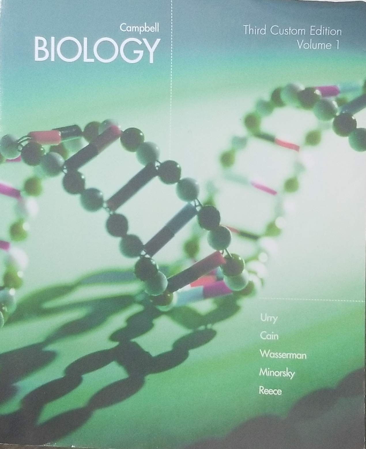 Biology, Third Custom Edition, Volume 1