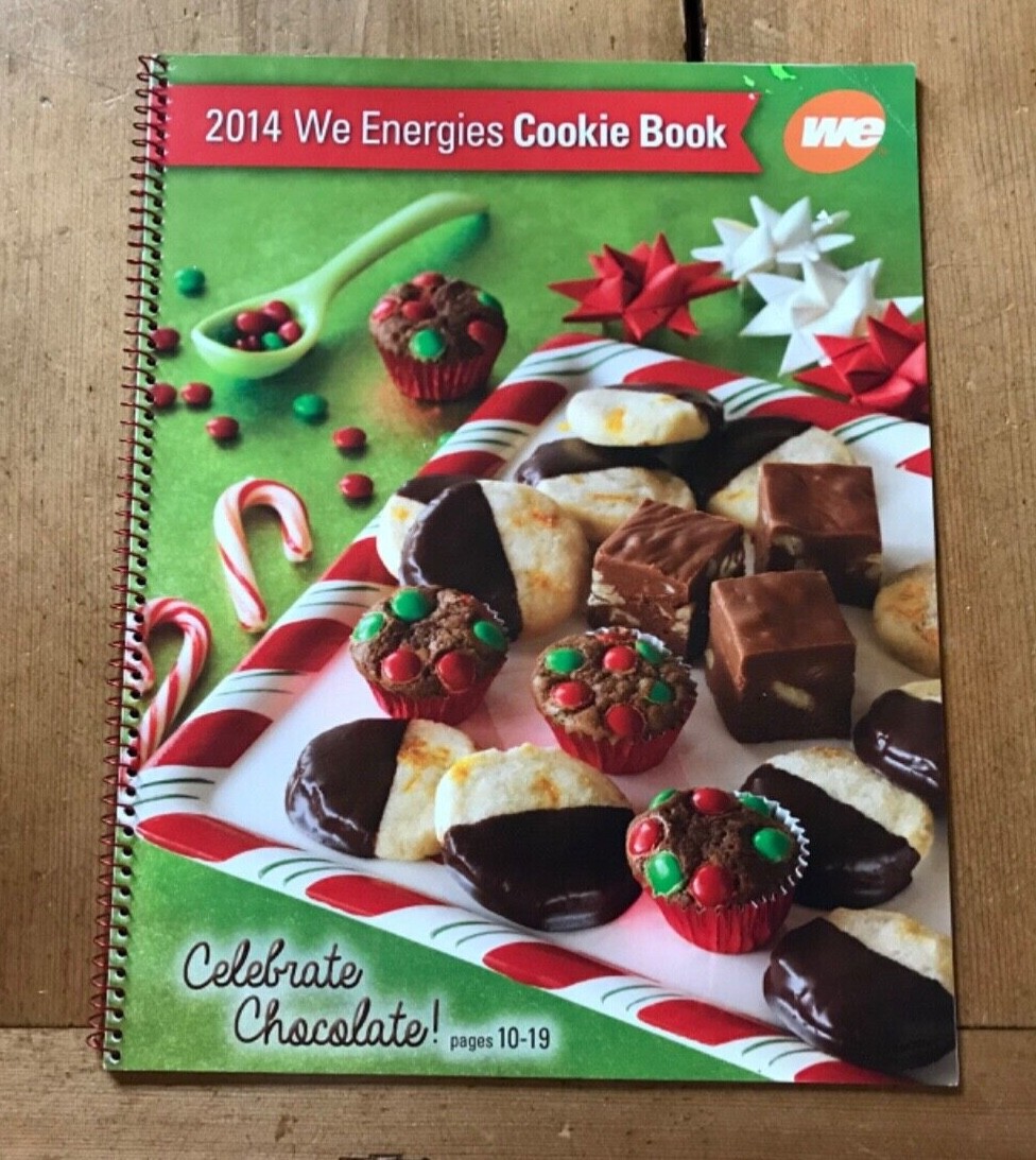 WE Energies Cookie Books 2014 Celebrate Chocolate & 2015 Holidays Across America