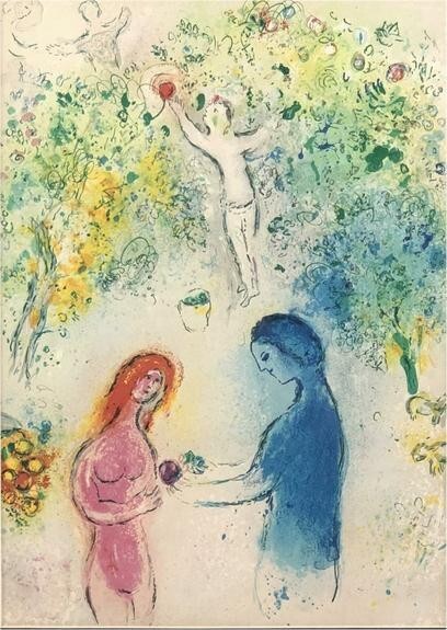 DAPHNIS & CHLOE with 42 COLOR LITHOGRAPHS by MARC CHAGALL – 1977 Editions Verve
