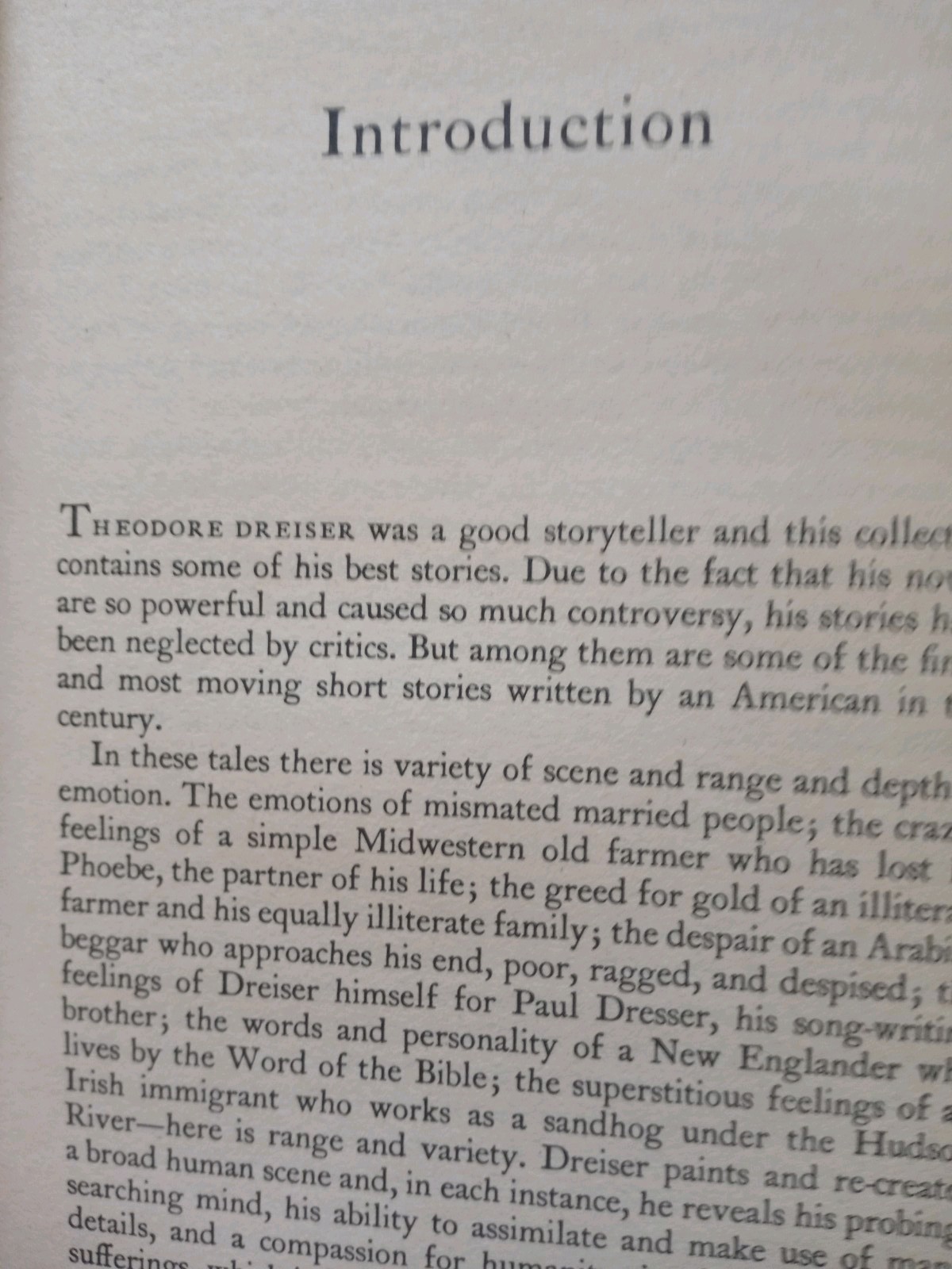 The Best Short Stories Of Theodore Dreiser, Apollo Edition PB 1974 VG