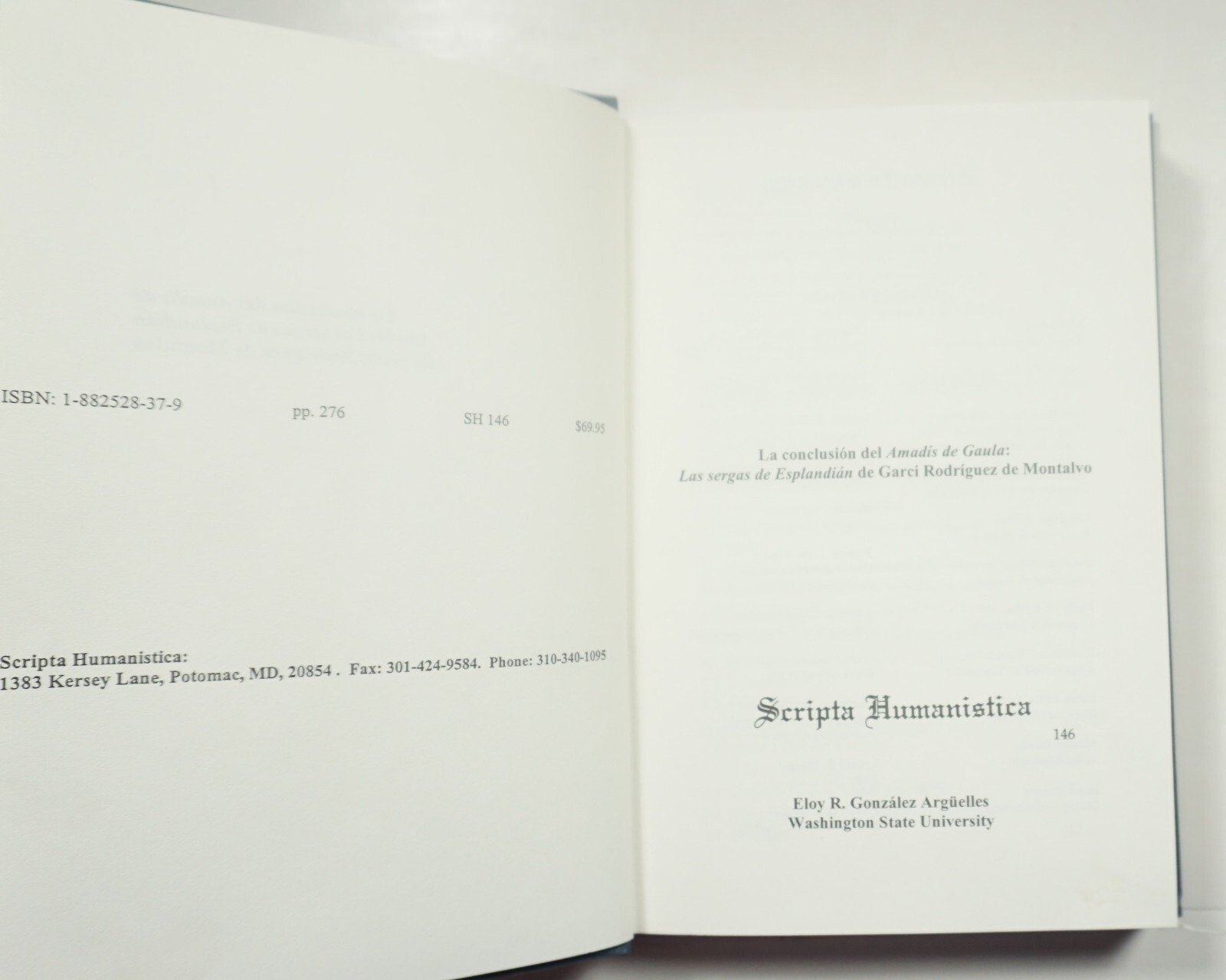 La conclusion del Amadis de Gaula 2001 Arguelles Spanish Chivalric Romance 1500s