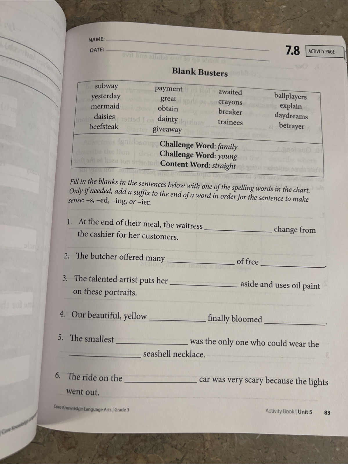 Amplify Core Knowledge Language Arts Unit 5 Light and Sound Grade 3
