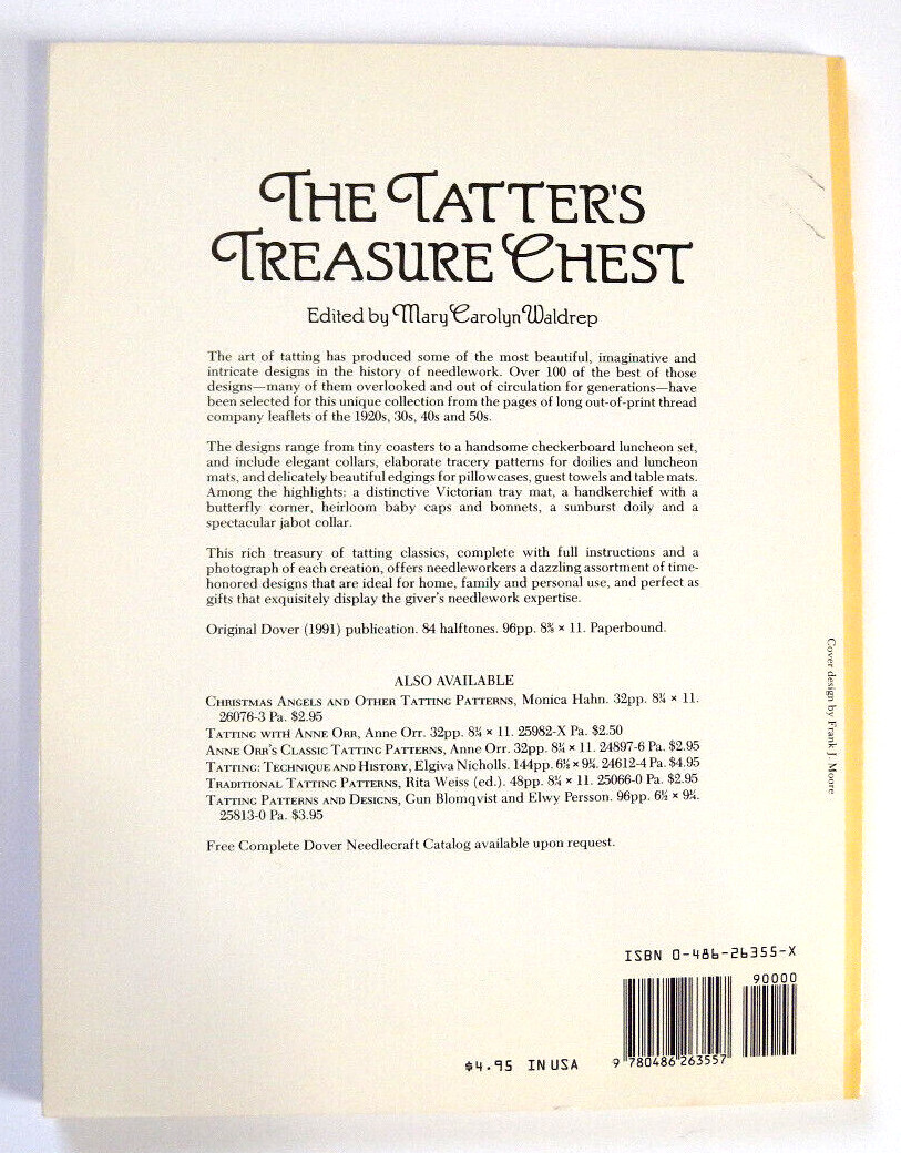 Dover Knitting, Crochet, Tatting, Lace Ser.: Tatter’s Treasure Chest by Mary…
