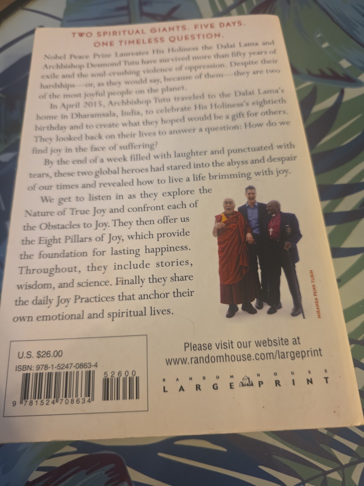 The Book of Joy: Lasting Happiness – Paperback, by Lama Dalai Tutu – Good