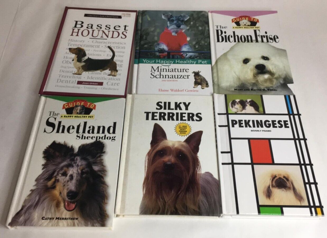 Variety Lot of 10 Dog Breeds Educational Guide Books – Training Raising Pets