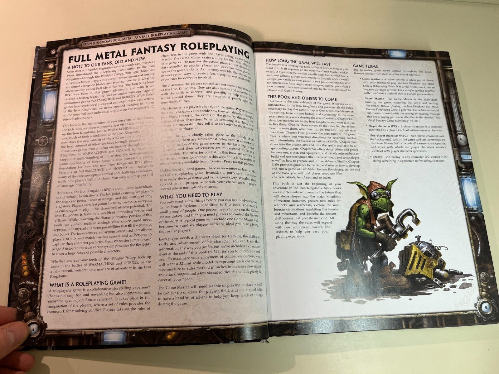 Iron Kingdoms Core Rules Full Metal Fantasy RPG Privateer Press 2nd Printing HC