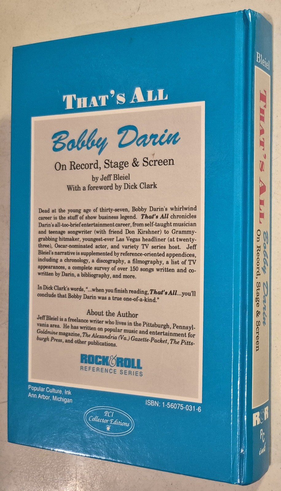 That’s All: Bobby Darin on Record, Stage and Screen (Rock and Roll Reference S..