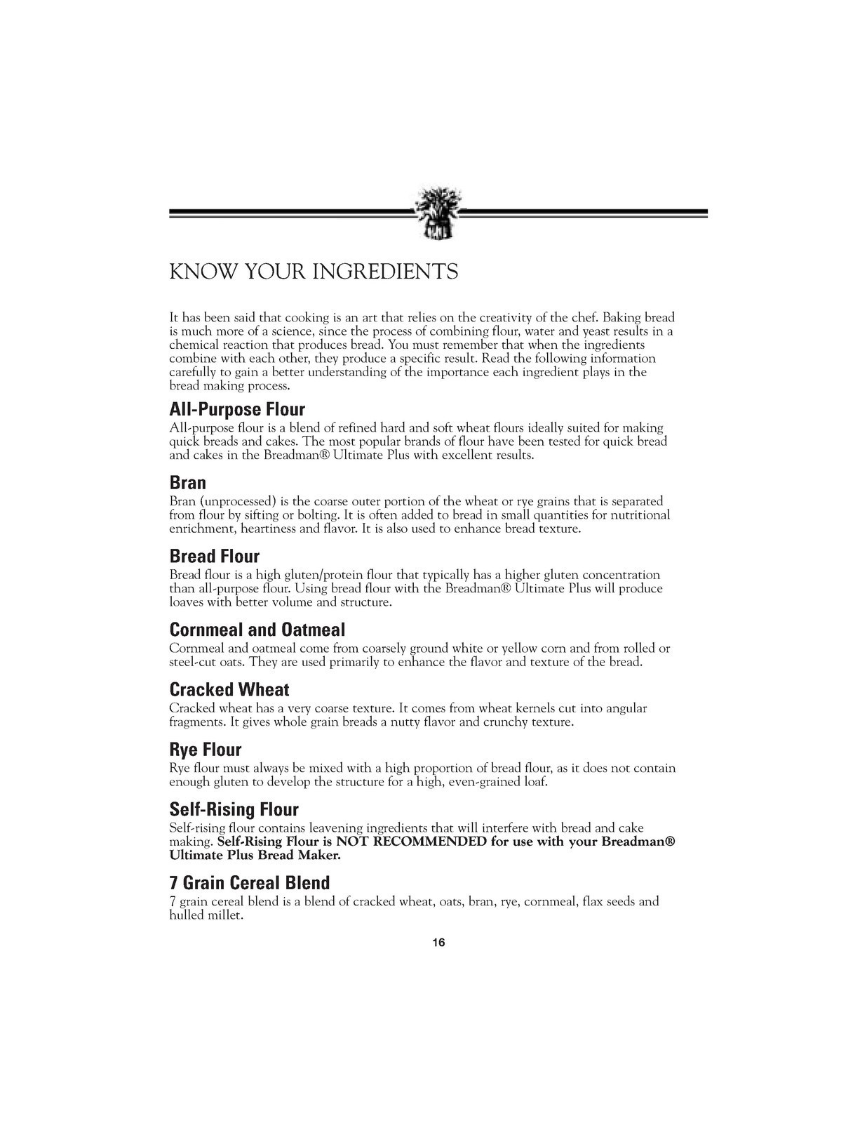 BREADMAN TR2500BC Instruction Manual and Recipes – COIL BOUND – TOUGH COVERING