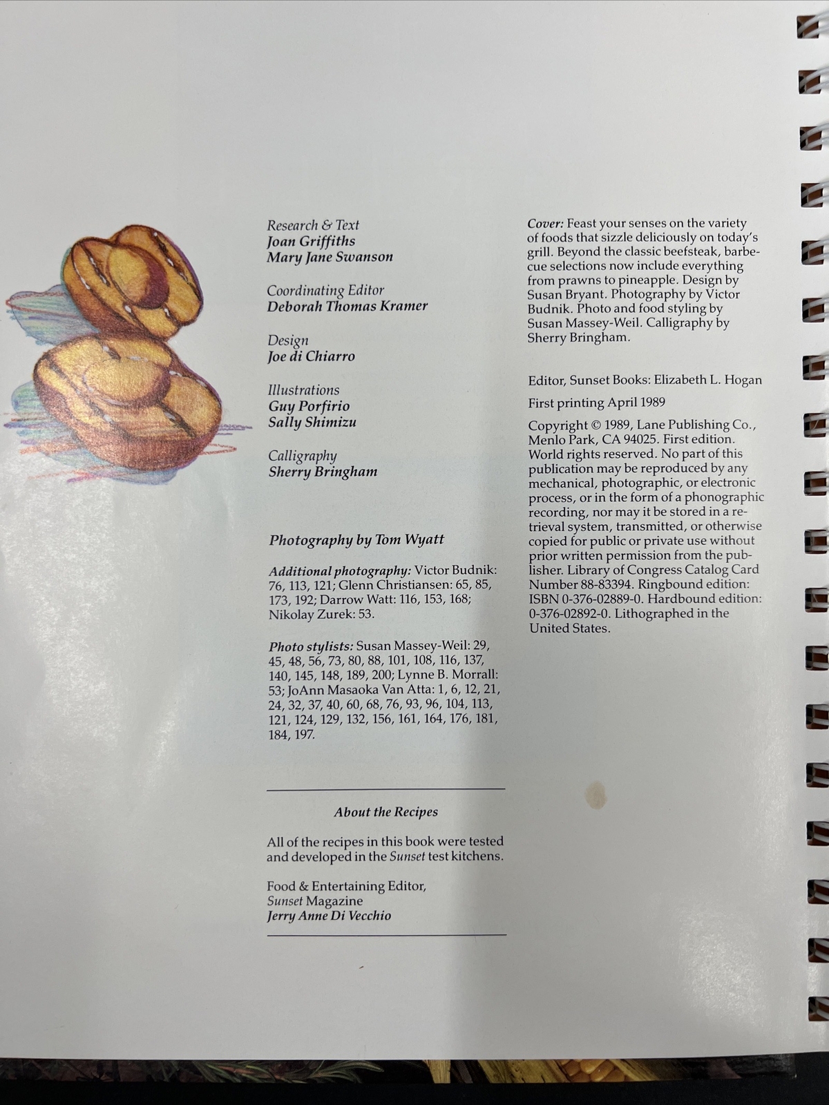 The Ultimate Grill Book Sunset Magazine Lane Publishing 1989 Cookbook Hardcover