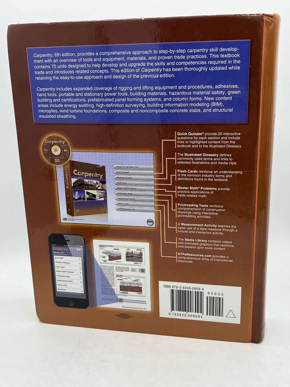 Carpentry, Sixth Edition with Interactive DVD – Leonard Koel 2013 ATP HB