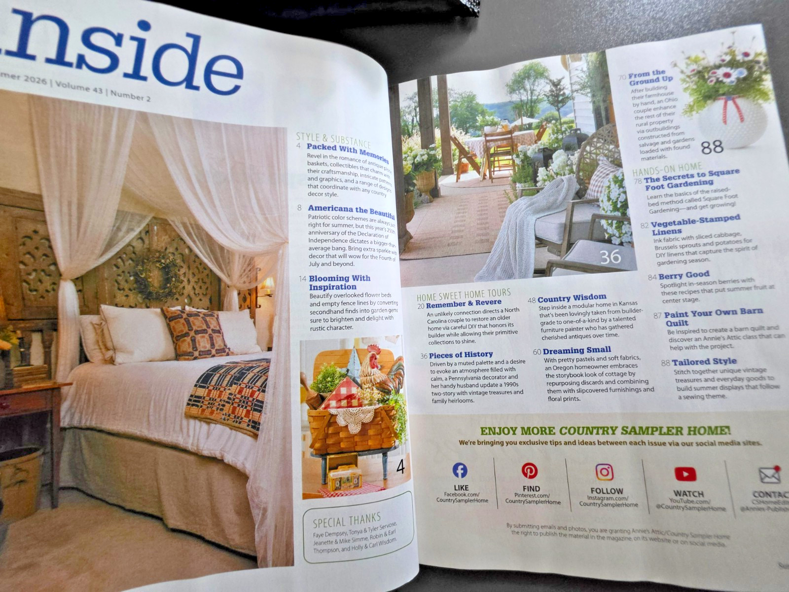 Home Magazine by Country Sampler – 20+ Easy DIYs For Summer – Present Meets Past