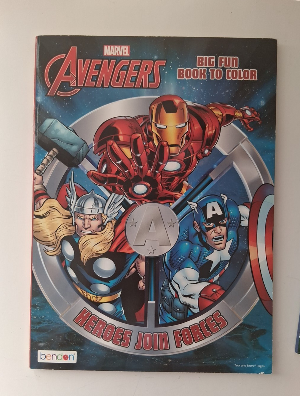 Lot of 3 Marvel Avengers & Superhero Coloring Books Bendon unused I has name