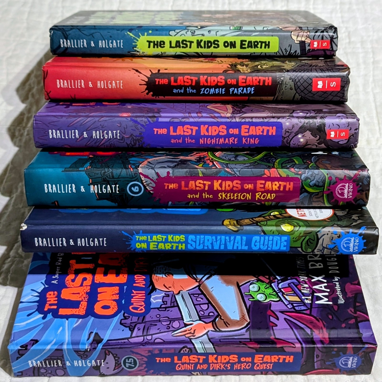 Lot of 6 – The Last Kids on Earth Series books by Max Brailler – Hardcovers VG+