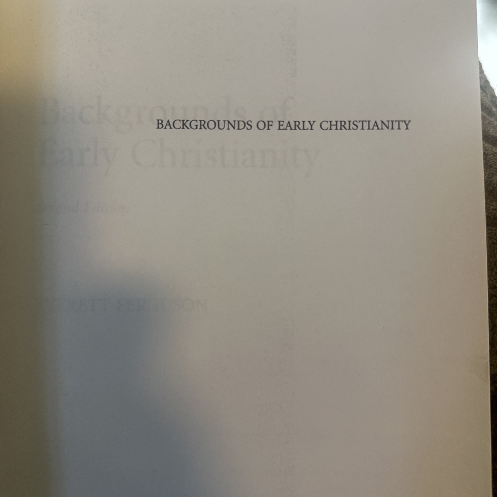 backgrounds Of Early Christianity