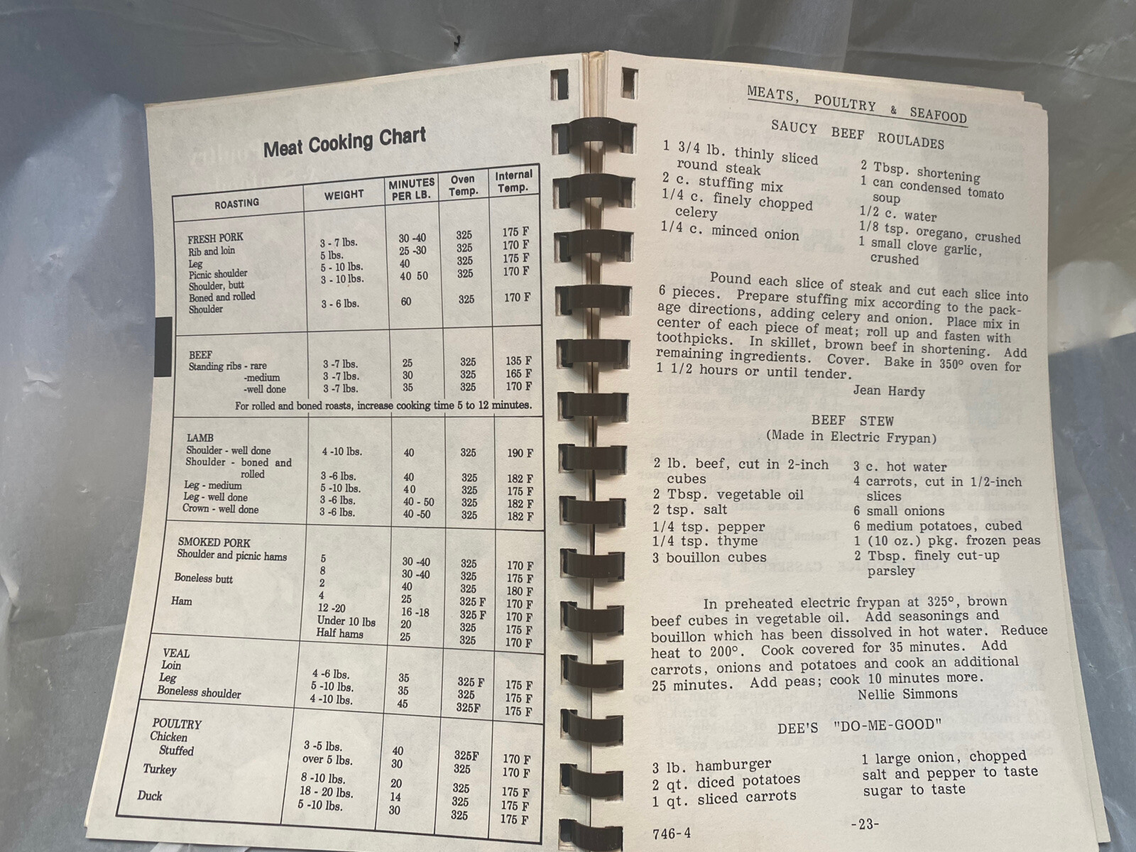 Vintage Cookbook Cherished Recipes Blacksburg Christian Church 1977 Virginia