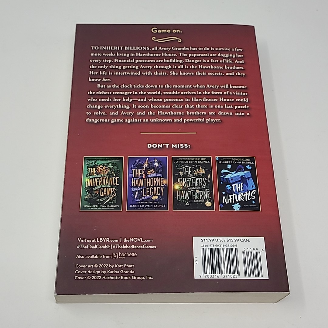 The Inheritance Games 5 Books Collection Set By Jennifer Lynn Barnes PB HC