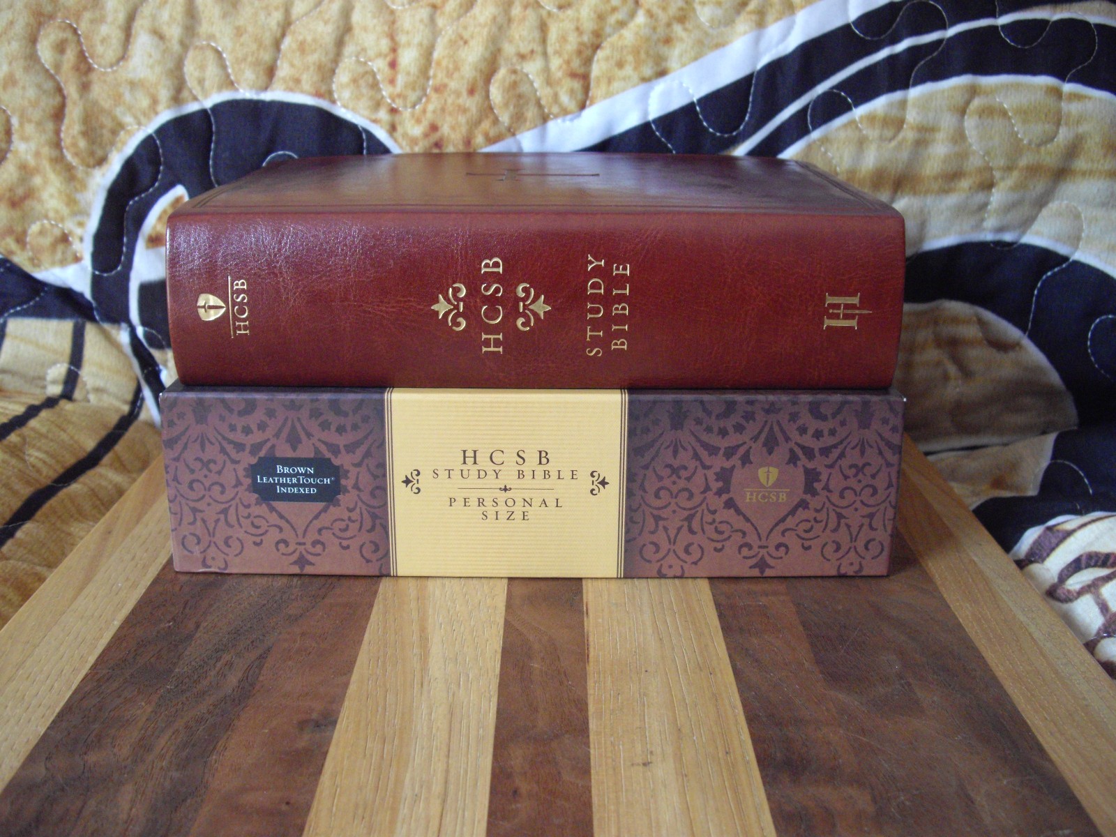 Brown Simulated Leather (LeatherTouch) HCSB Study Bible Personal Size CSB