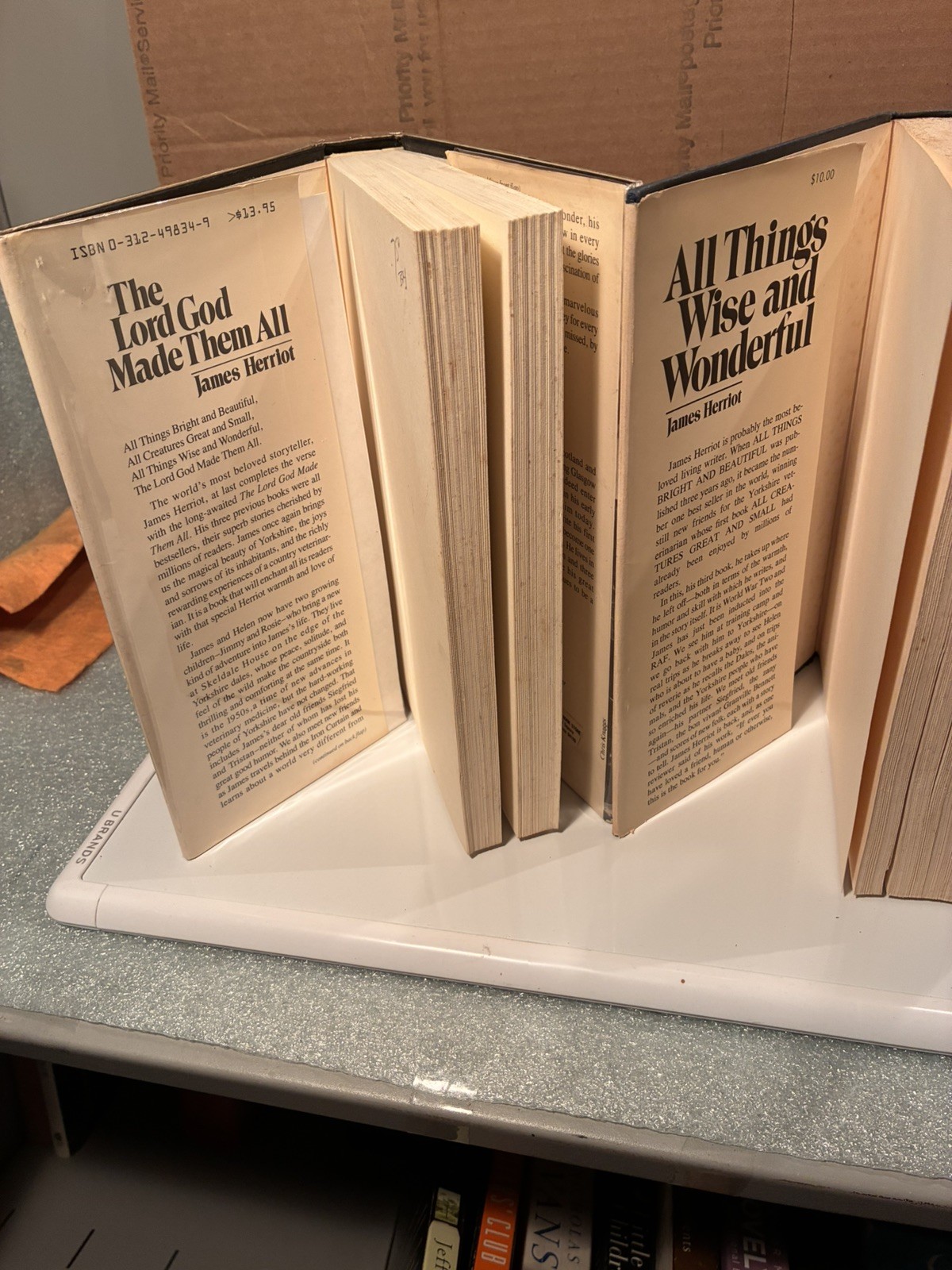 Lot of 3 James Herriot Hardcover Books All Things Wise Lord God Made Them