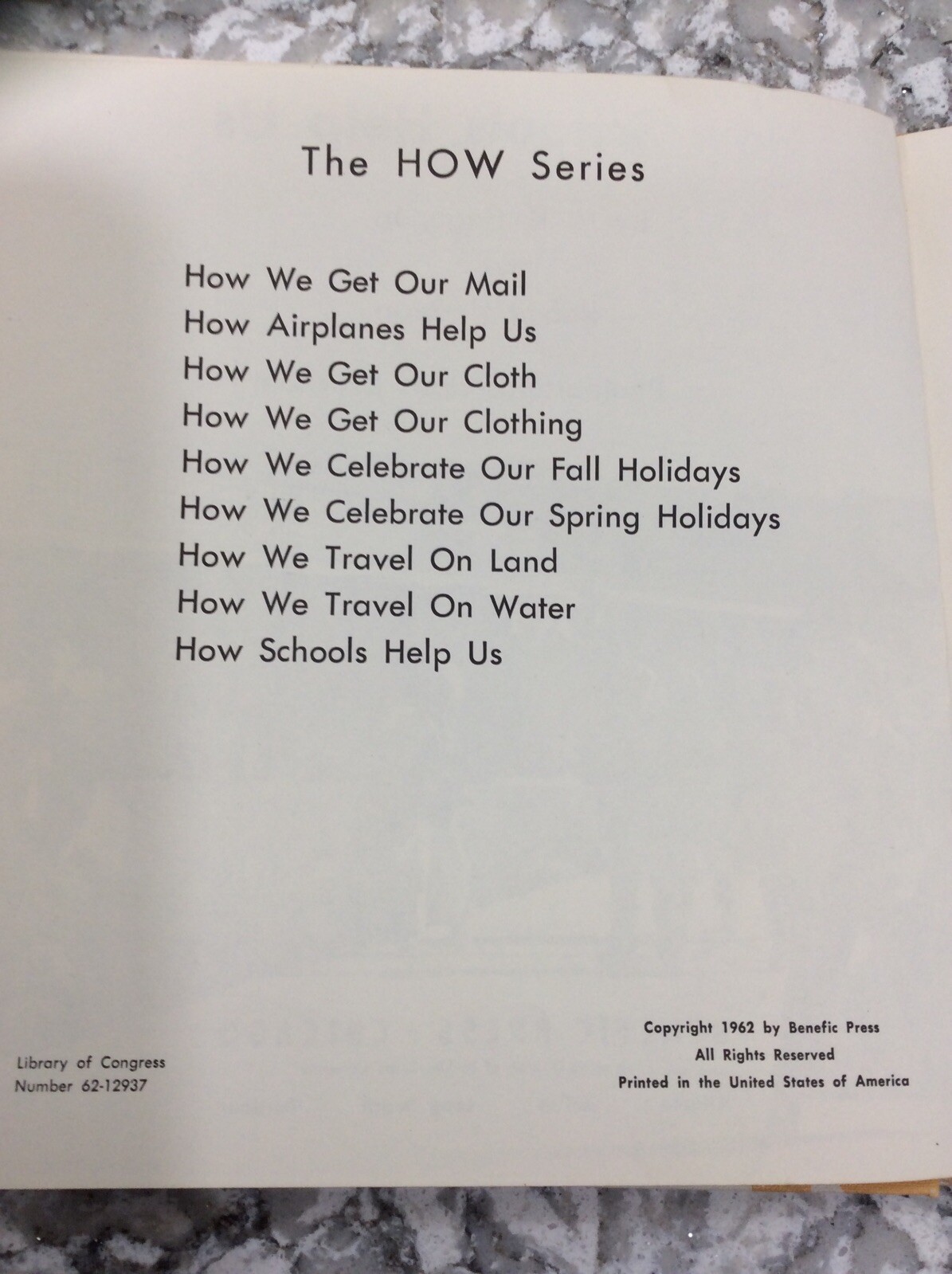 Three Benefic Press Vintage 1960 “How….” Series Books