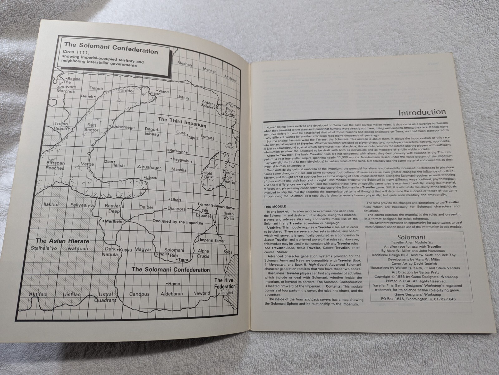 Classic Traveller RPG Alien Module 6 Solomani GDW Marc Miller J Andrew Keith