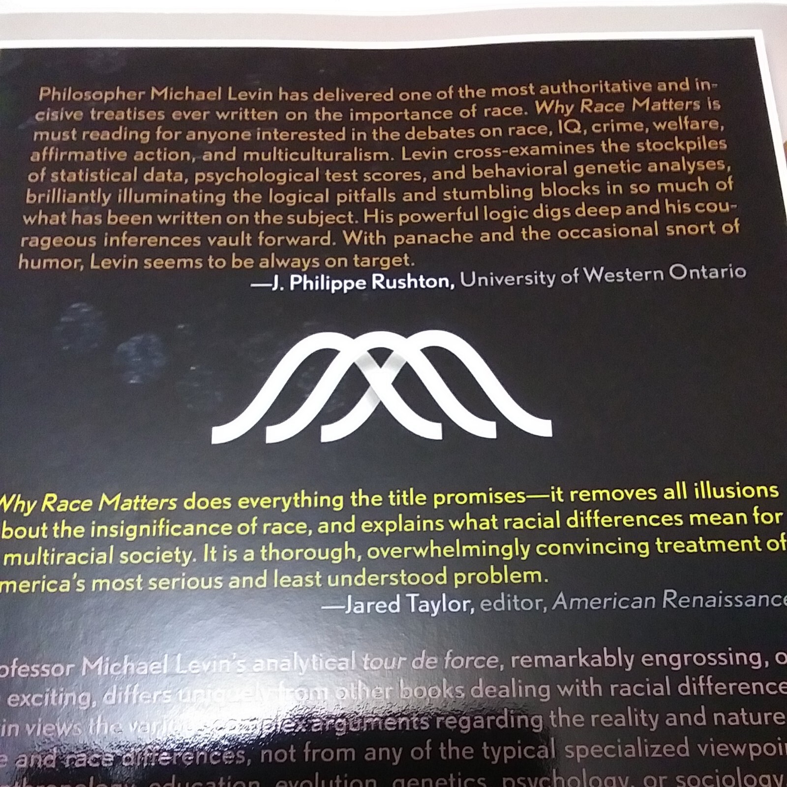 Why Race Matters by Michael Levin, PB 2012