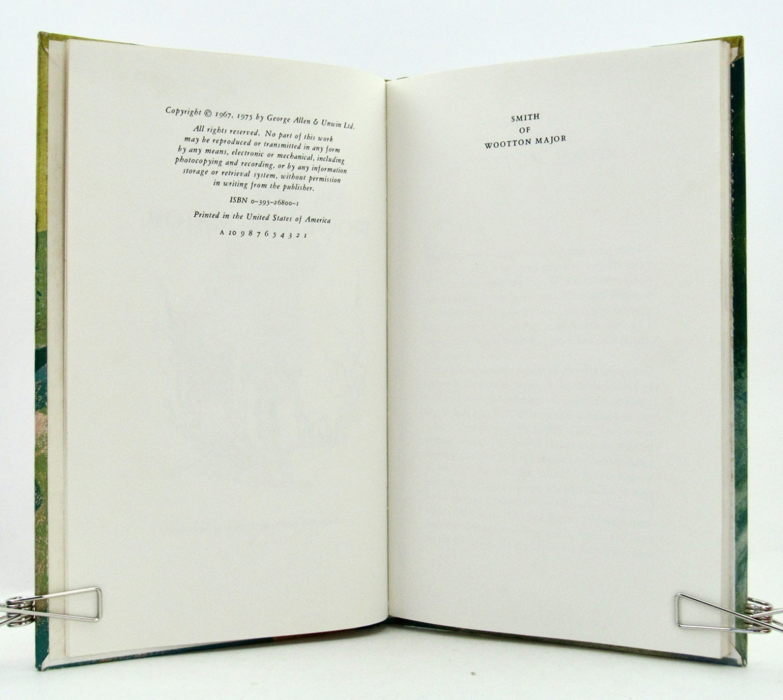 SMITH OF WOOTTON MAJOR by J.R.R. Tolkien & Pauline Baynes 1978 Houghton Mifflin