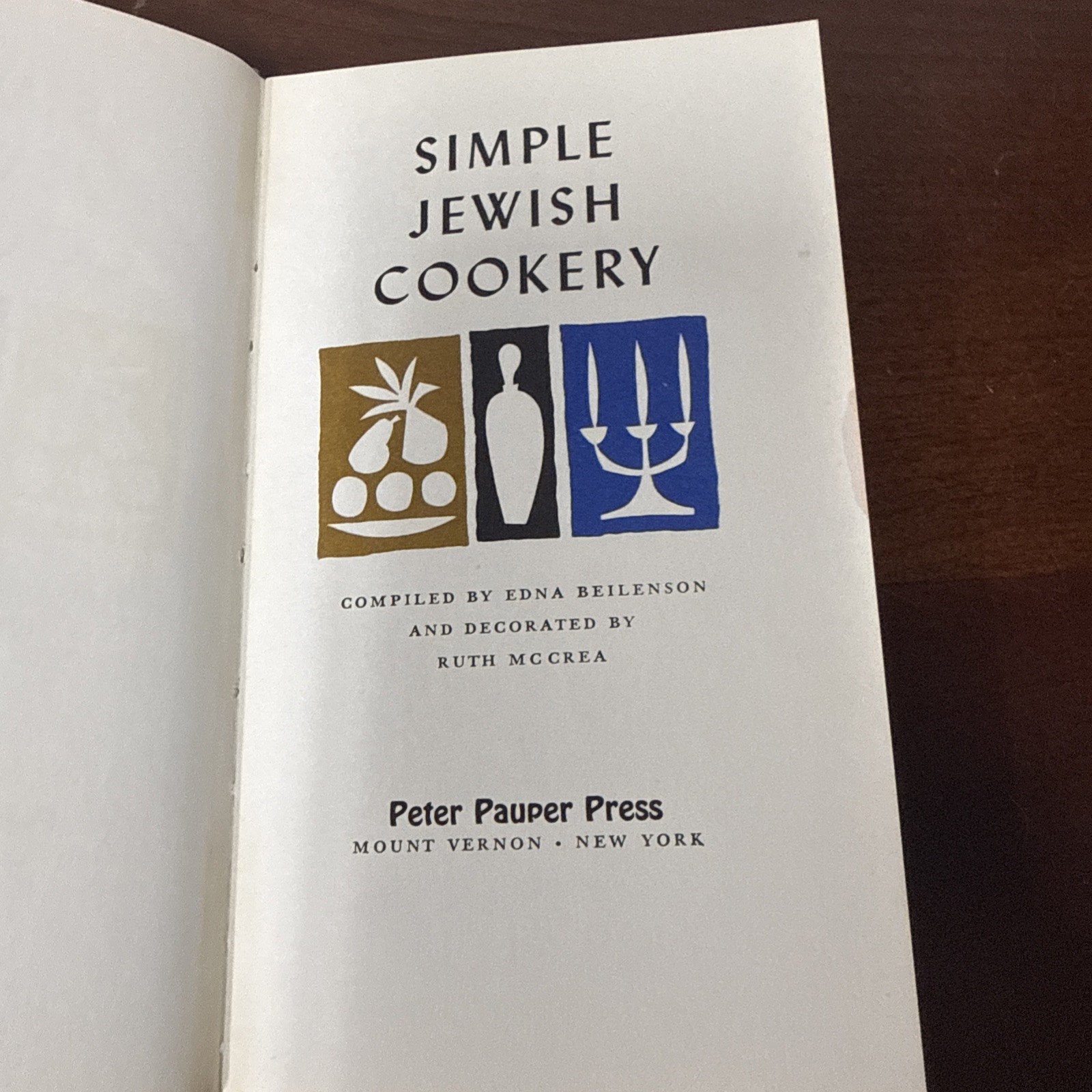 Simple Jewish Cookery, 1962 Peter Pauper Press