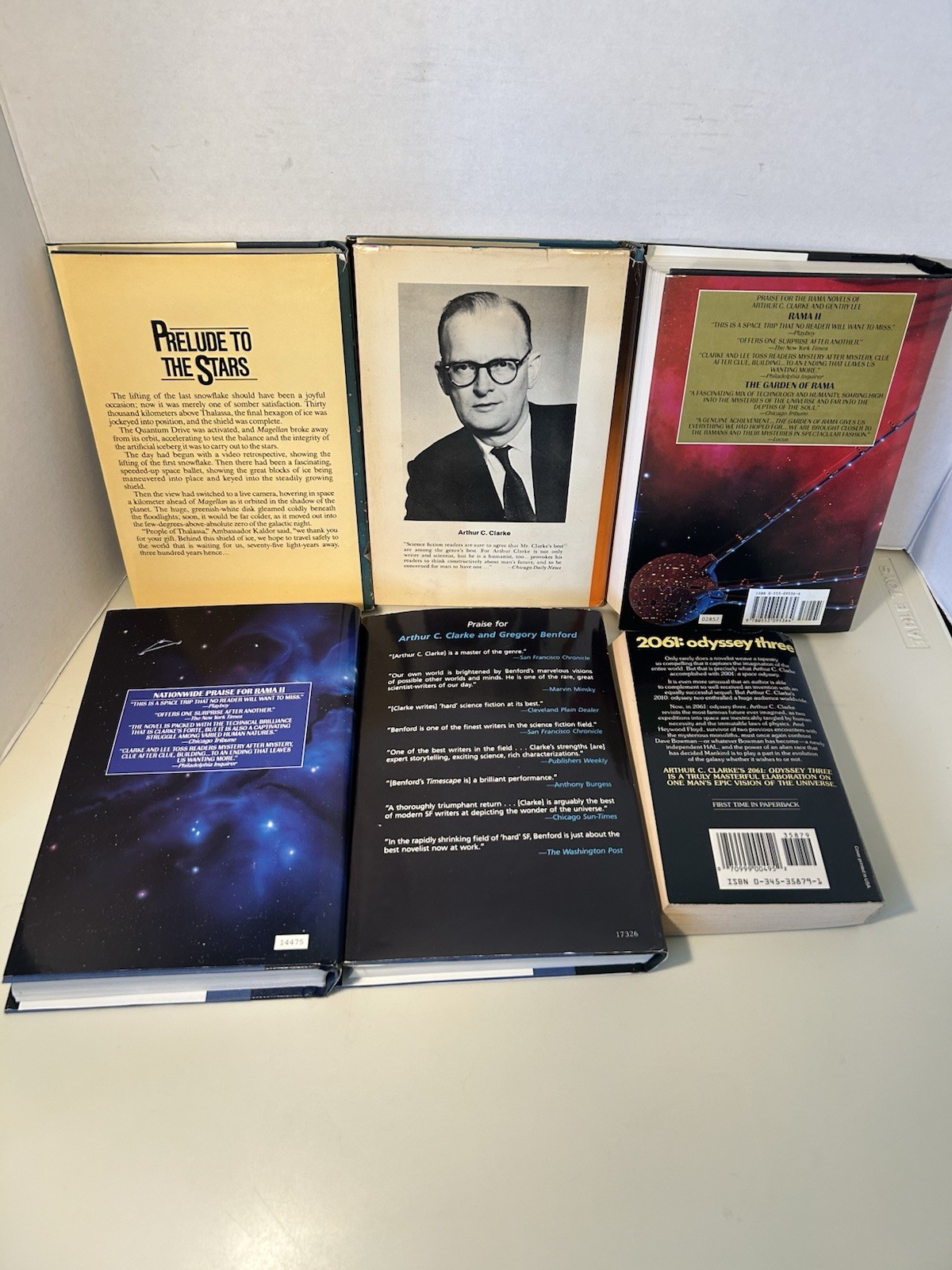 ARTHUR C. CLARKE 6 Book Lot BCE HC PB Wind From The Sun Rama The Songs Of Distan
