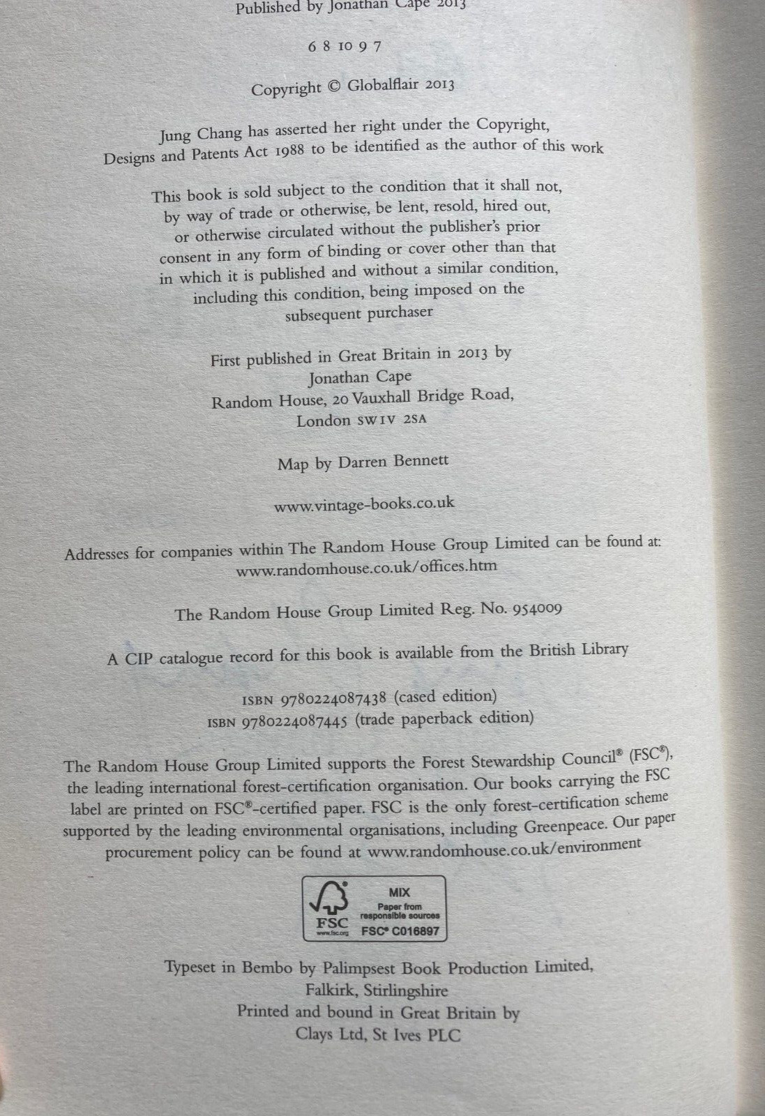 EMPRESS DOWAGER CIXI: CONCUBINE WHO LAUNCHED MODERN By Jung Chang Signed Copy