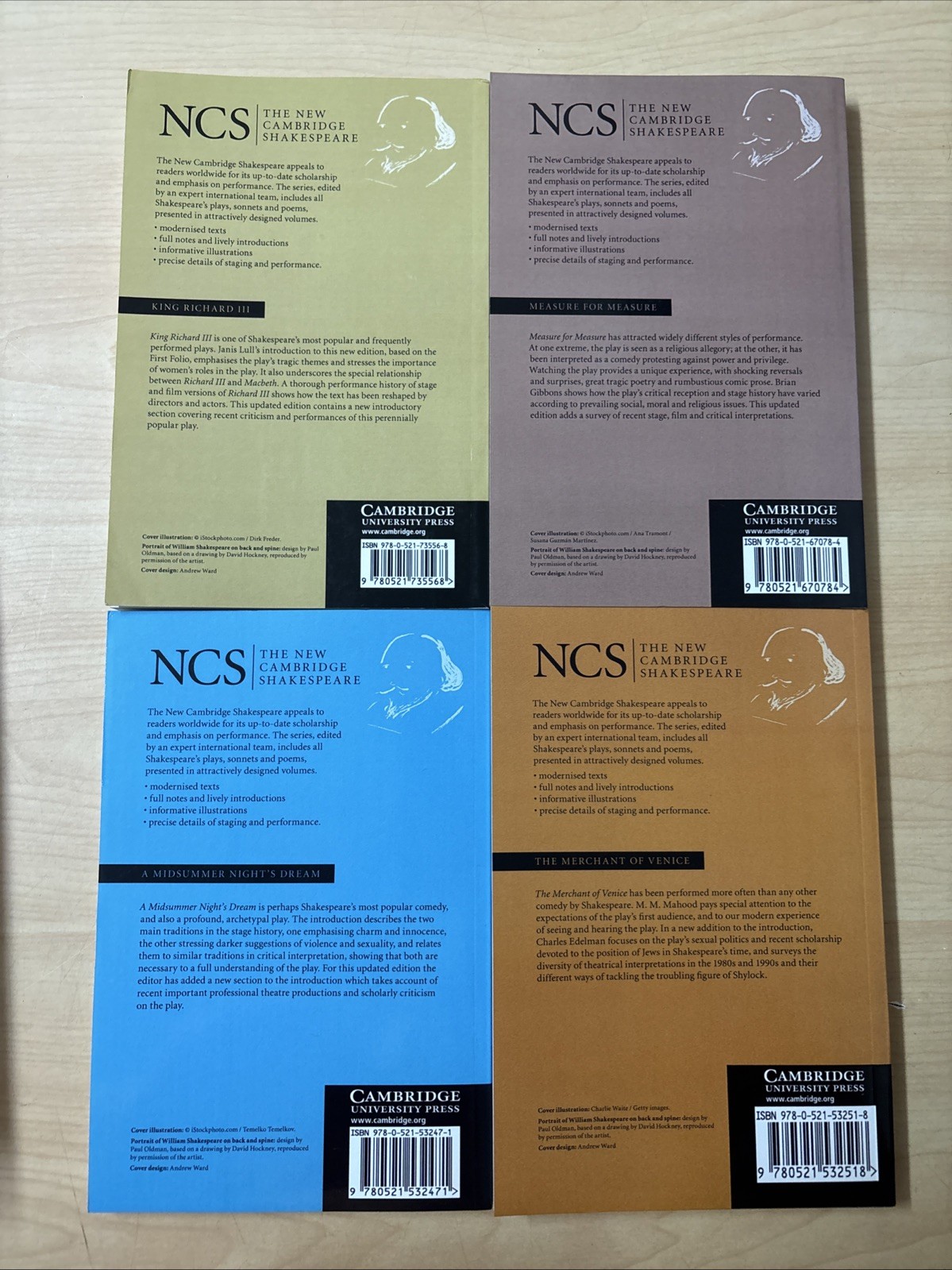 Lot 17 New Cambridge Shakespeare NCS Book Set Venice Othello Sonnets Midsummer