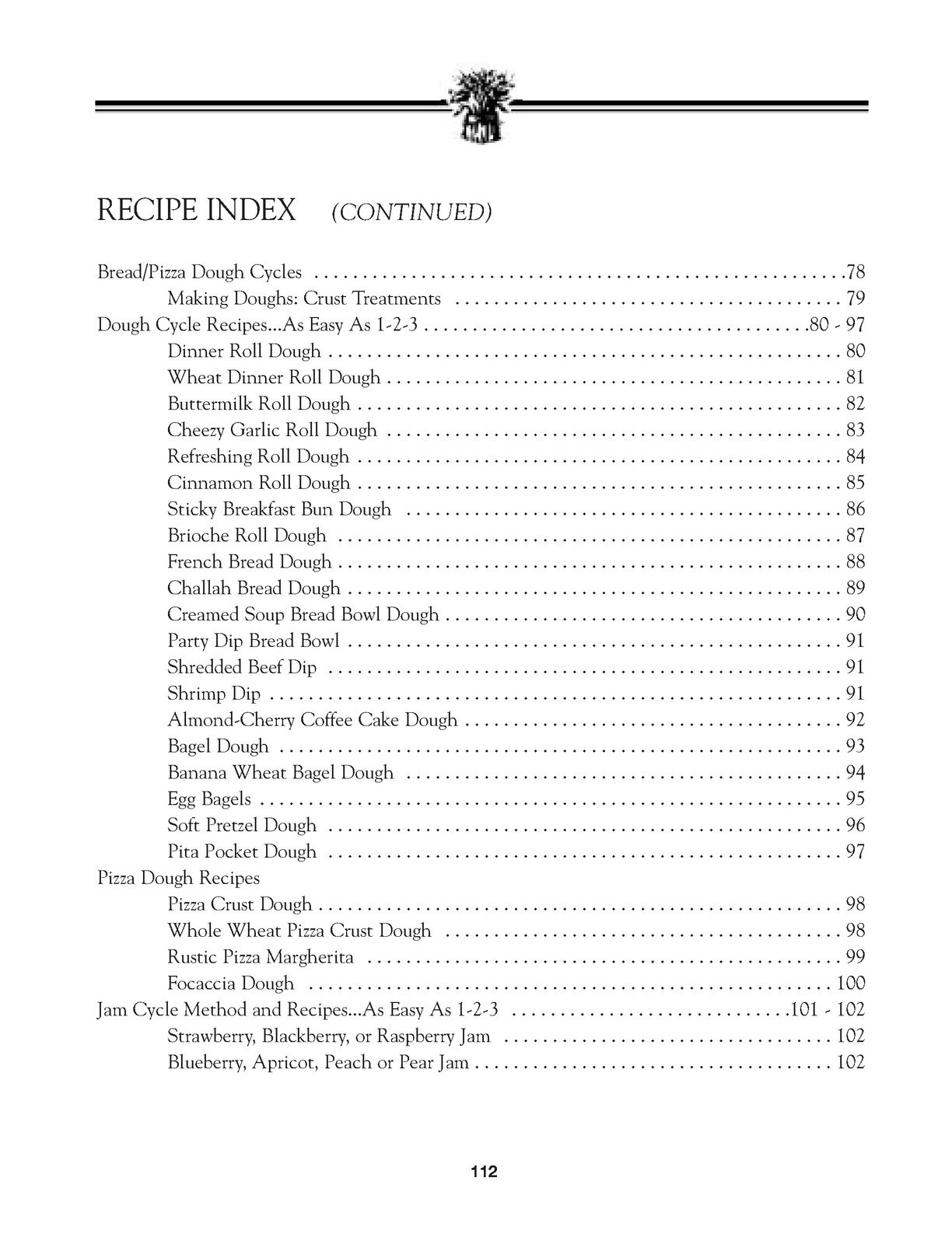 BREADMAN TR2200C Instruction Manual and Recipe Guide, BINDER – TOUGH COVERED
