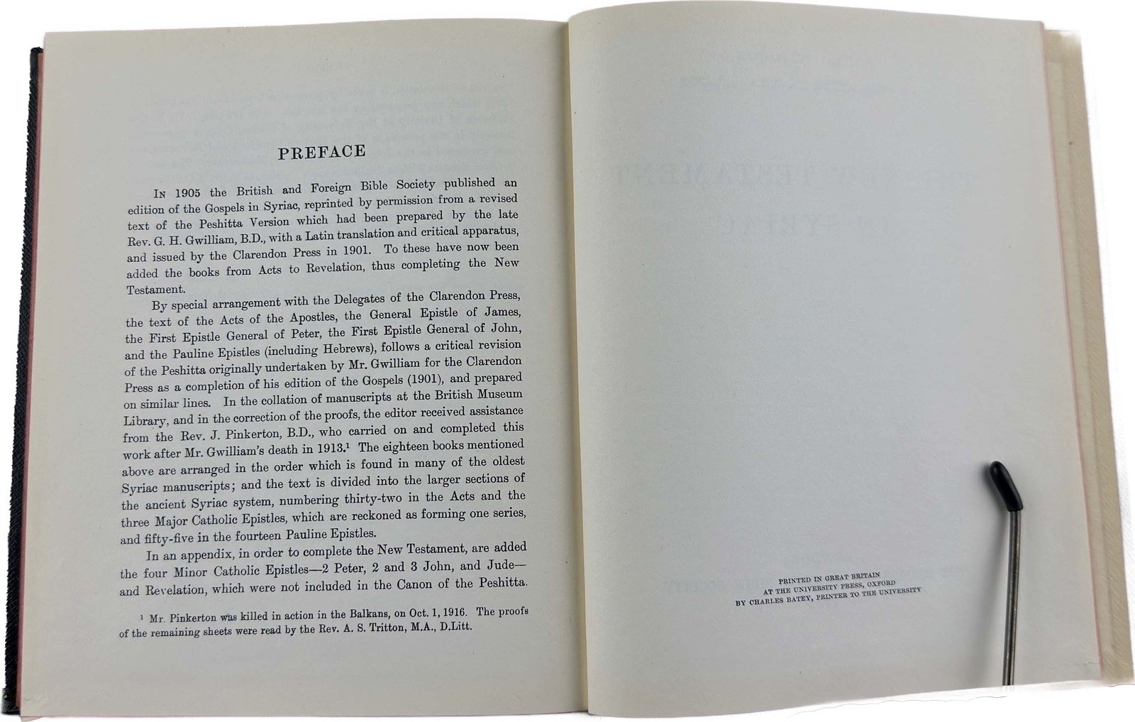 1955 The New Testament in Syriac – Peshitta Version, Leather Cover