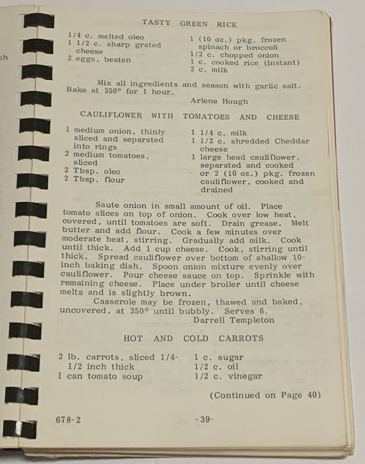 Vtg First United Methodist Church Cherished Recipes Cookbook Golden Colorado CO