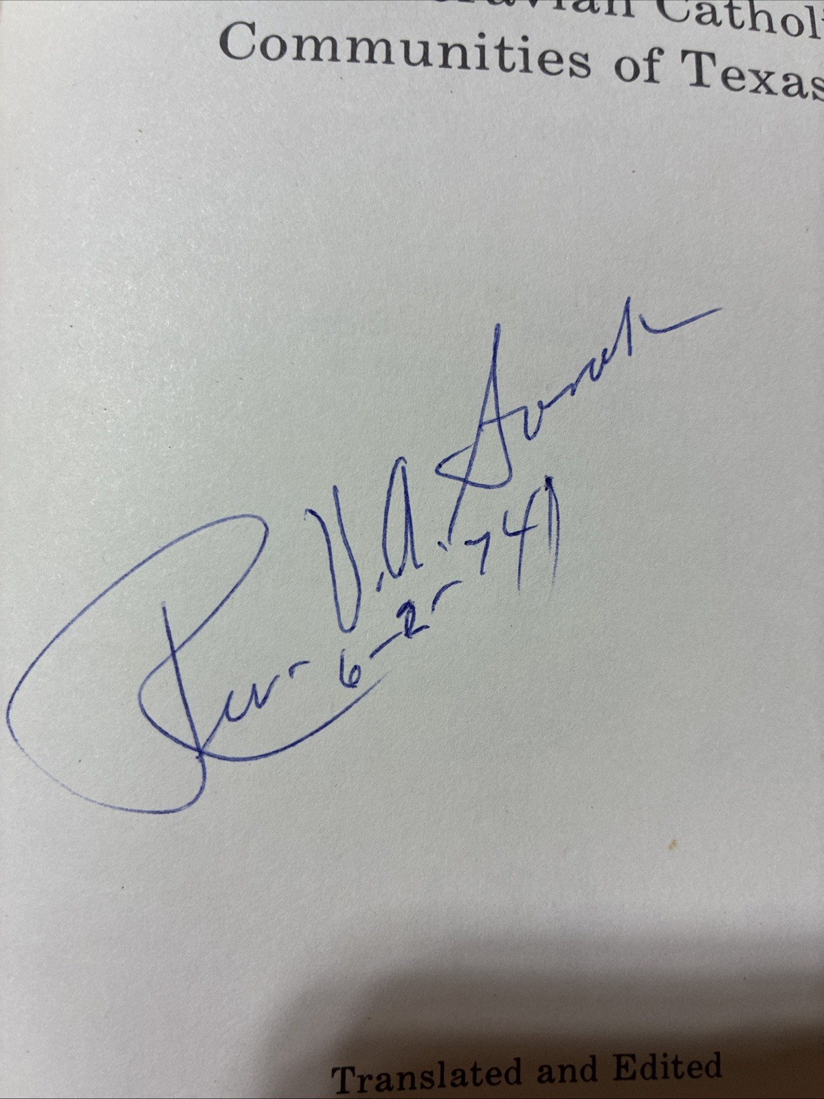 A History of the Czech-Moravian Catholic Communities of Texas – SIGNED