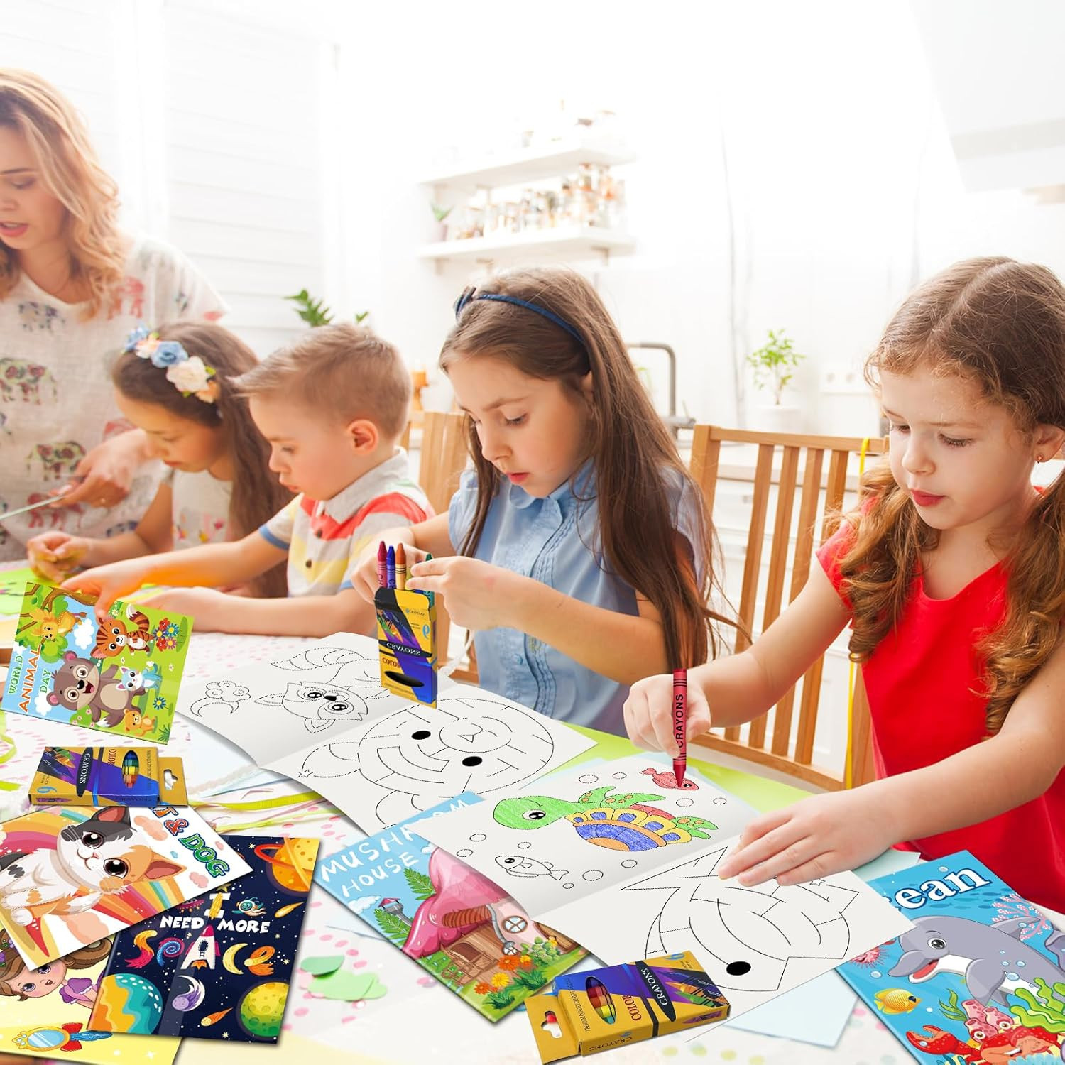 20 Pcs Small Coloring Books for Kids Ages 4-8(5.1*6.7in), Bulk Coloring Books fo