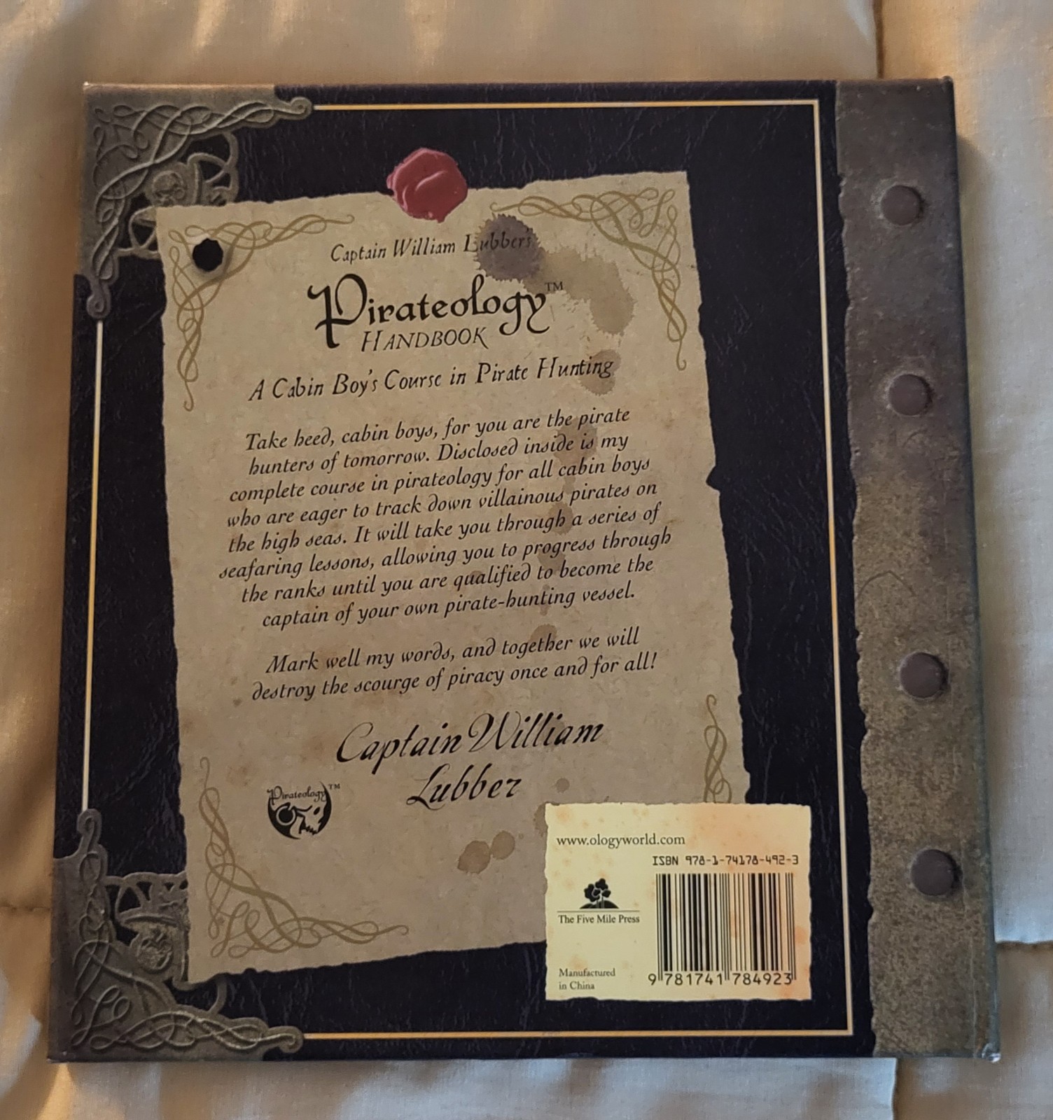 Pirateology Handbook by William Lubber Hardcover Adventure Ages 9-12 Book