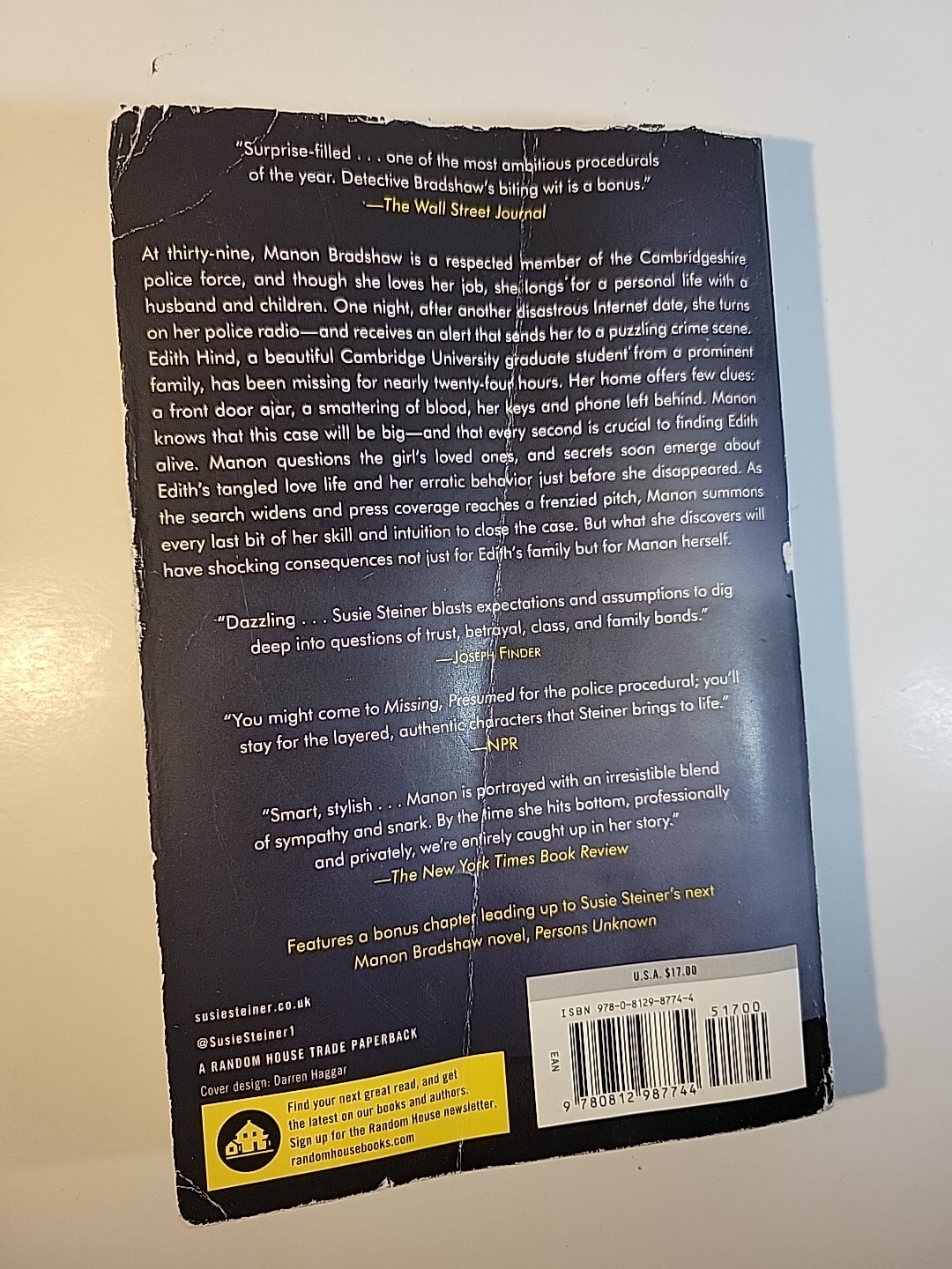 Manon Bradshaw Ser.: Missing, Presumed : A Novel by Susie Steiner (2017,…