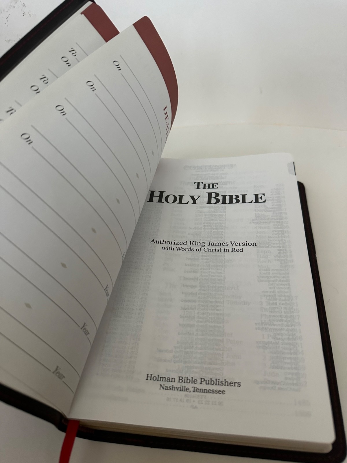 Holy Bible Holman Leather KJV Concordance Maps Indexed 89