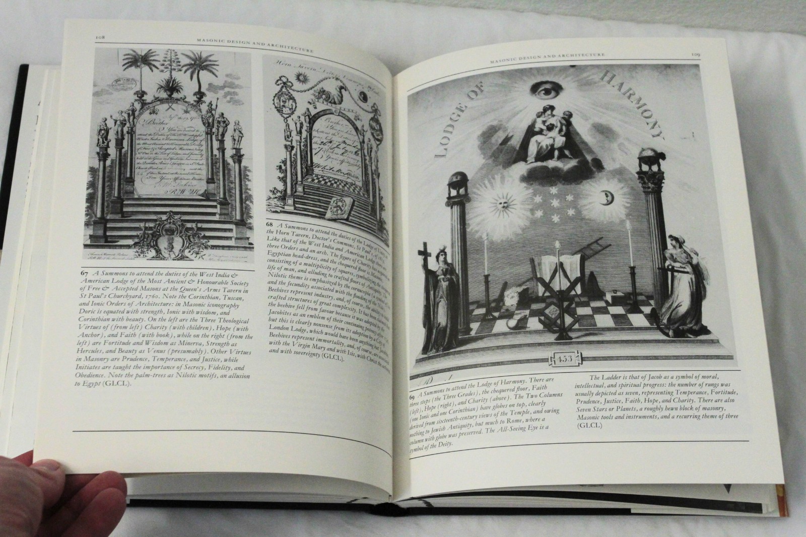 The Art and Architecture of Freemasonry by James Stevens Curl HCDJ 1993 Occult