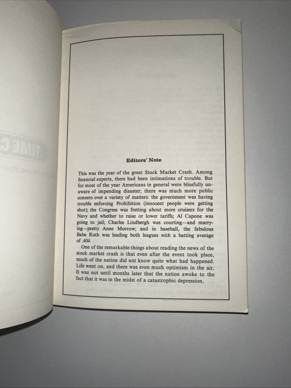 Time Magazine Time Capsule 1929 Year In Review Published 1967 Trade Paperback