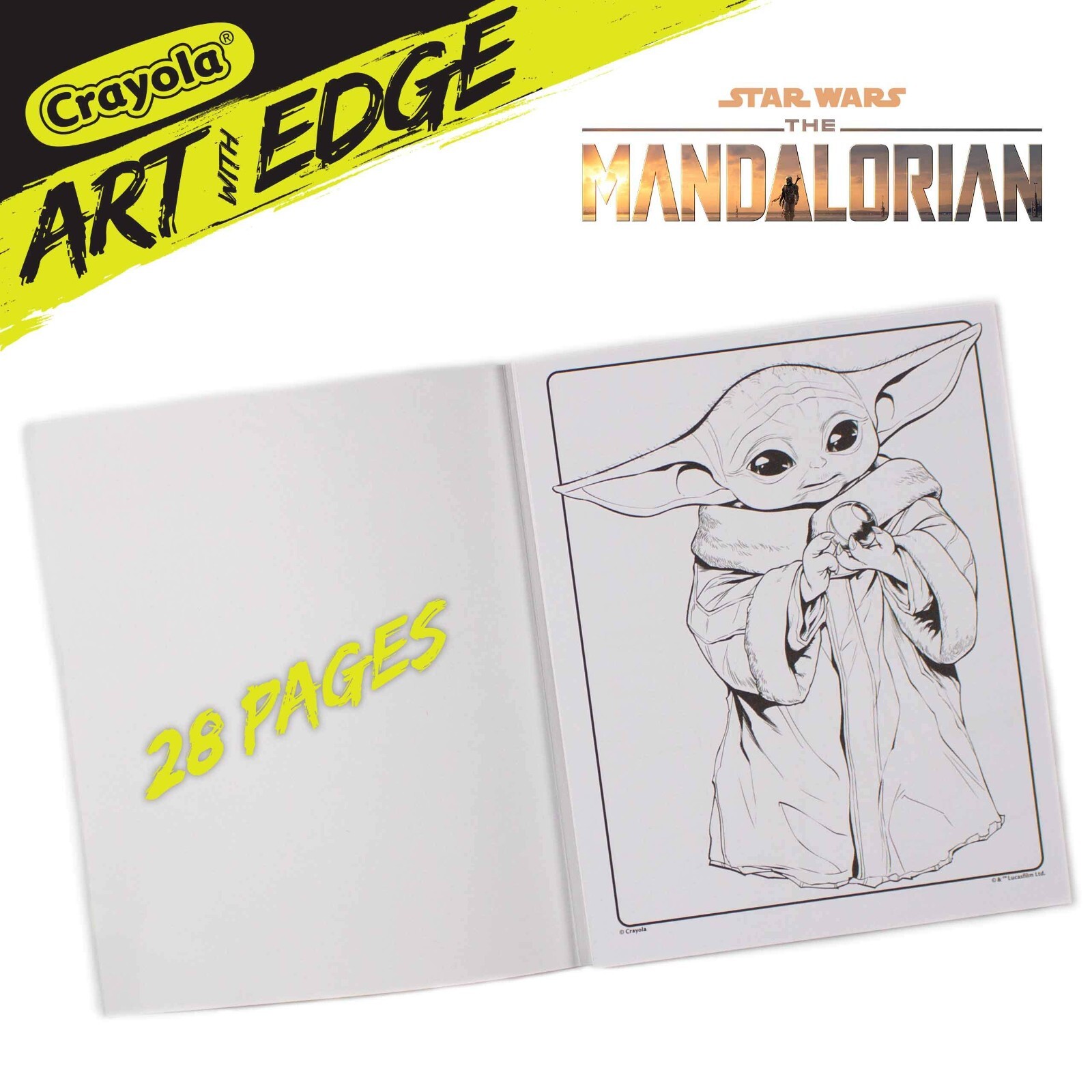 Crayola Art With Edge Star Wars The Mandalorian 28 Pages + 1 Poster New