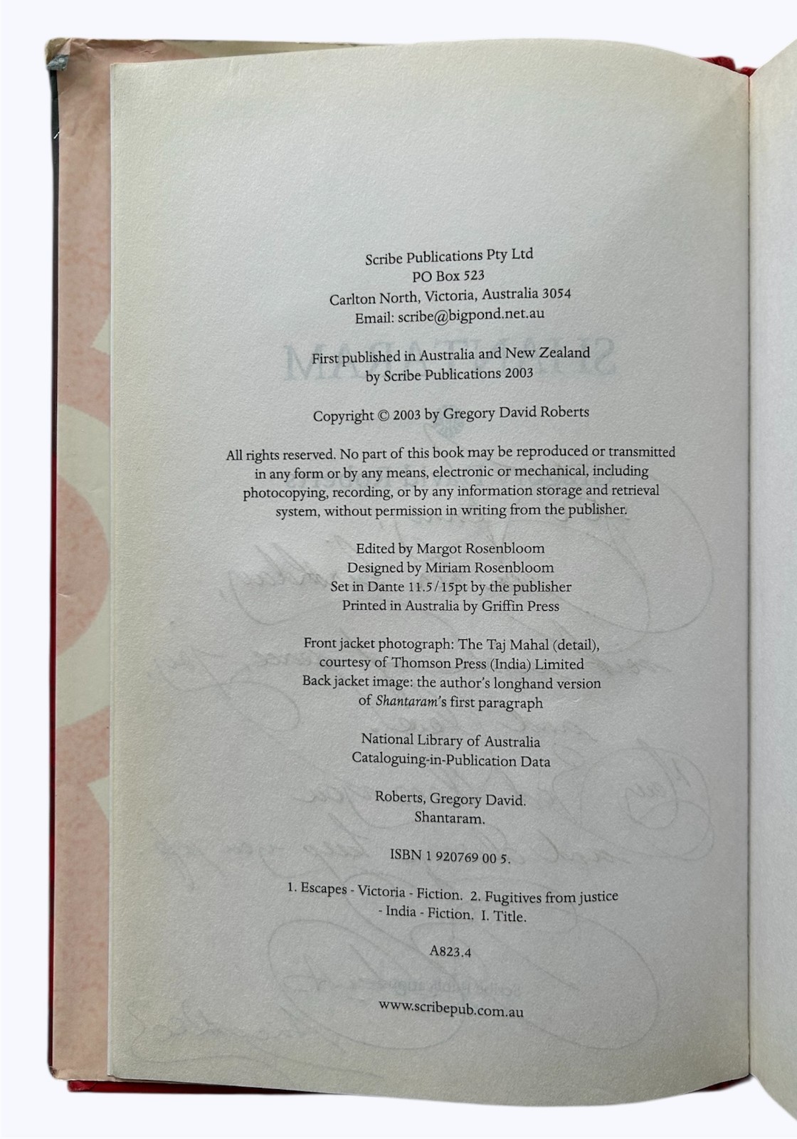 Shantaram, Gregory David Roberts [First Edition, Signed]
