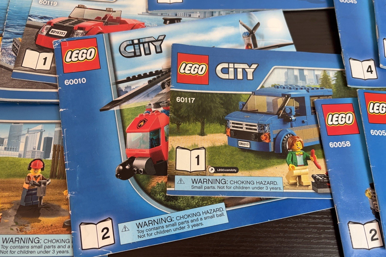 LEGO CITY Lot of 55 Manuals Instructions Booklets Only – See photos for set