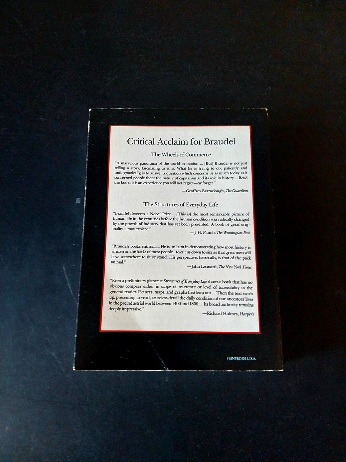 Fernand Braudel – The Wheels of Commerce (Civilization & Capitalism: 15Th-18th