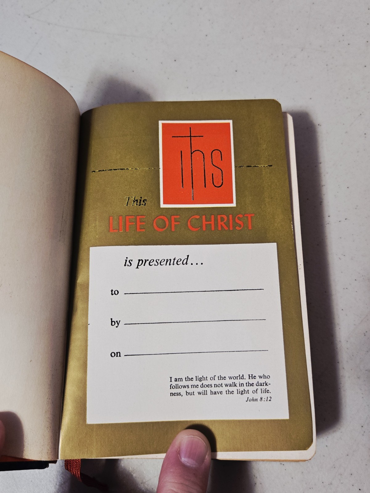 THE LIFE OF CHRIST by The Catholic Press, 1954 Blue/Gold Hardcover
