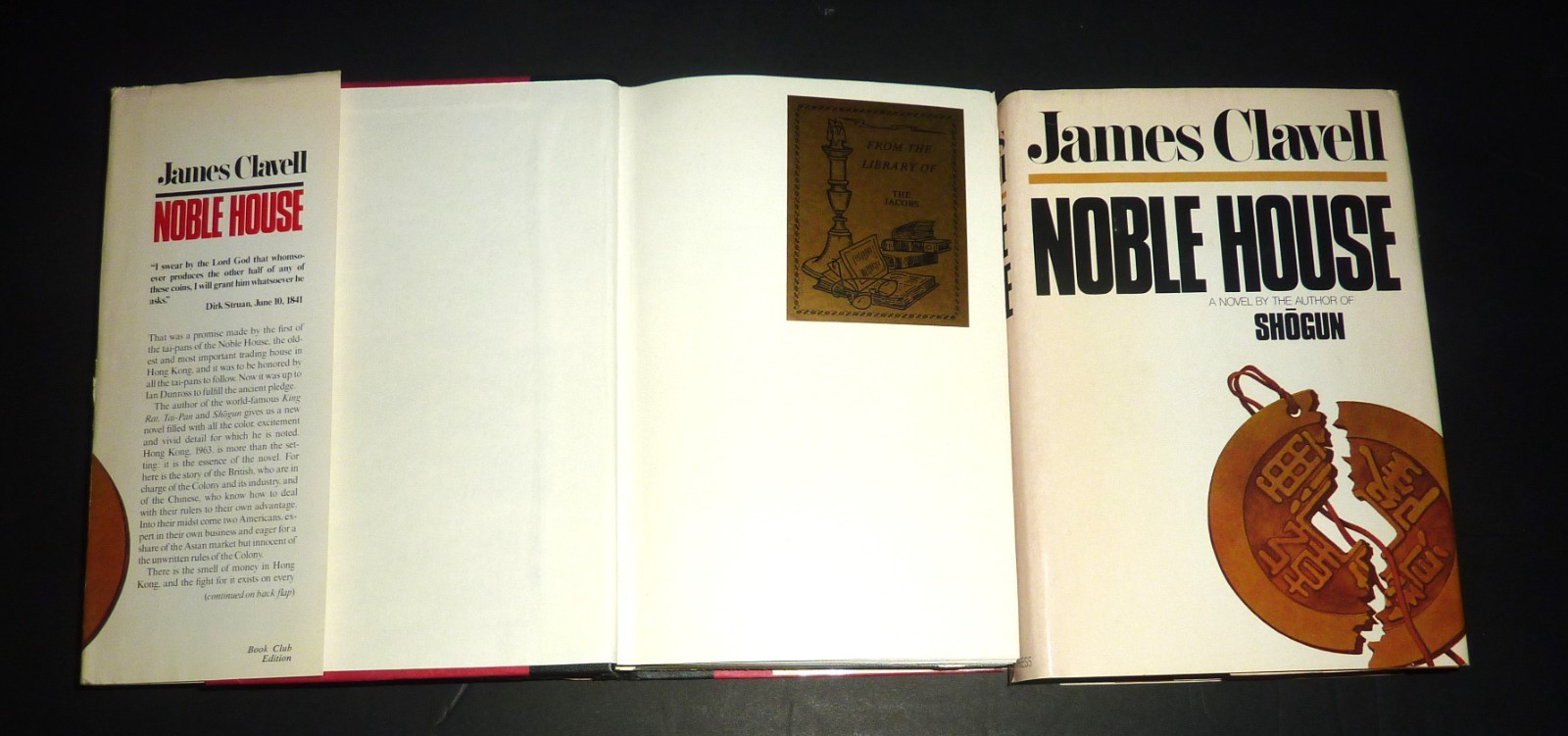 Noble House by James Clavell – 1st Edition 1981 Hardcover Vol. 1 & 2 Book Club